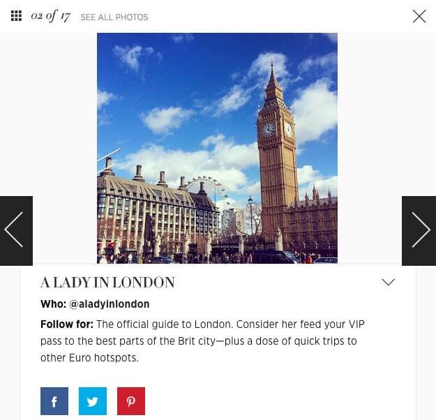 A Lady in London on Harper's Bazaar