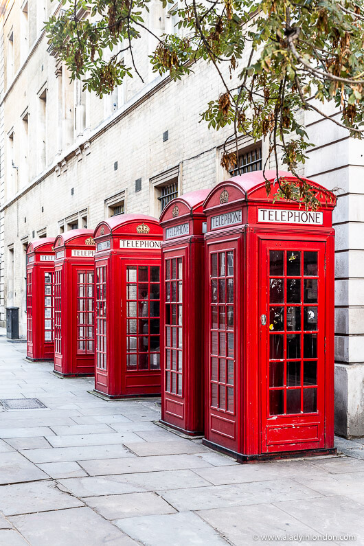 Red Phone Boxes in Covent Garden