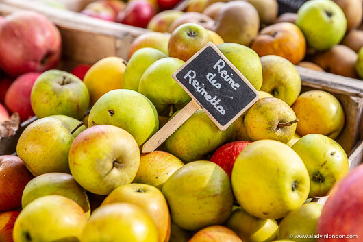 Apples at the Market in Place Saint-Marc, Rouen, France