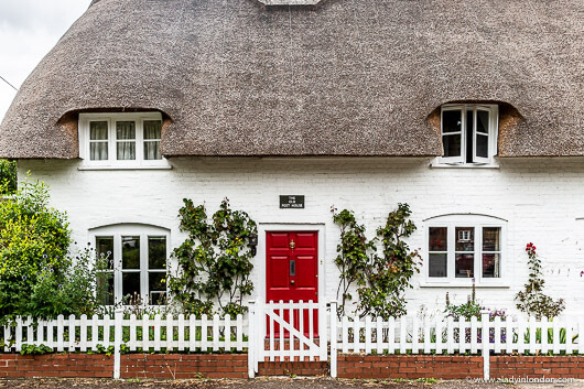 Thatched-Roof Cottage in England