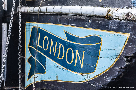Boat in St Katharine Docks