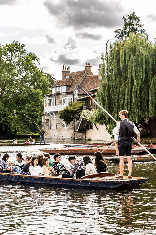 Punts on the River Cam