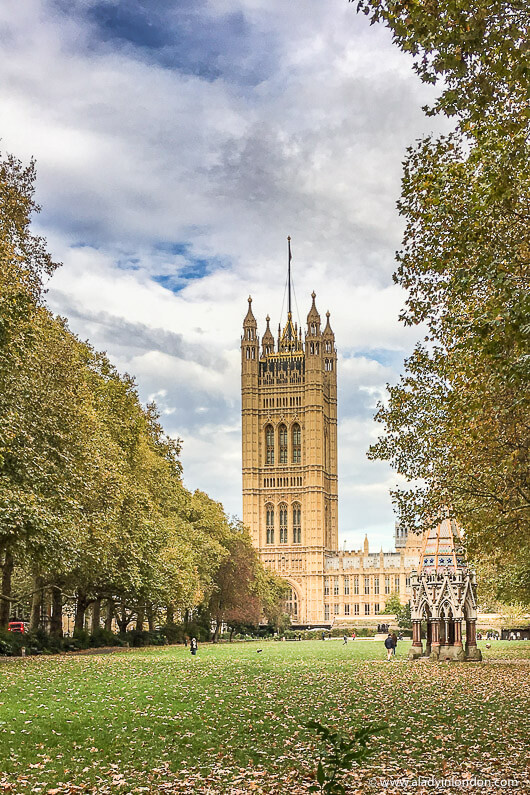 Victoria Tower at the Palace of Westminster in London