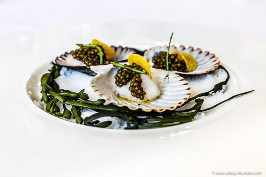 Scallops with Caviar