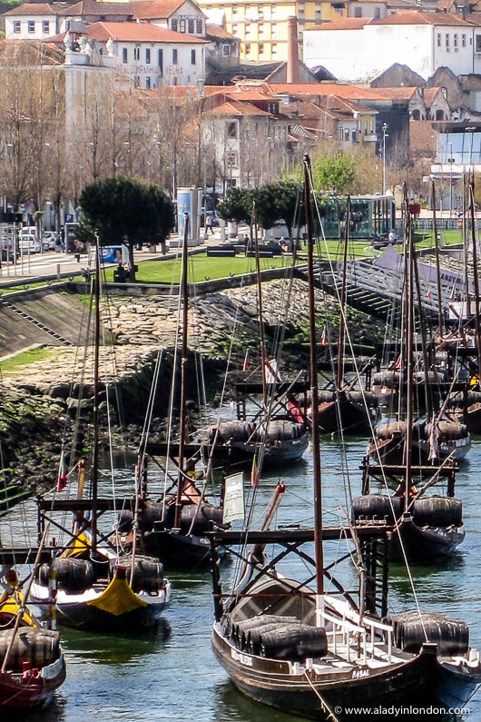 Boats in the River in Porto, Portugal