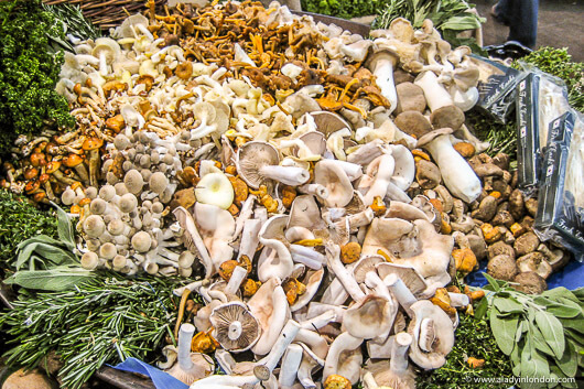 Mushrooms at Borough Market, London