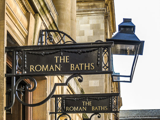 Sign for the Pump Room in Bath, England