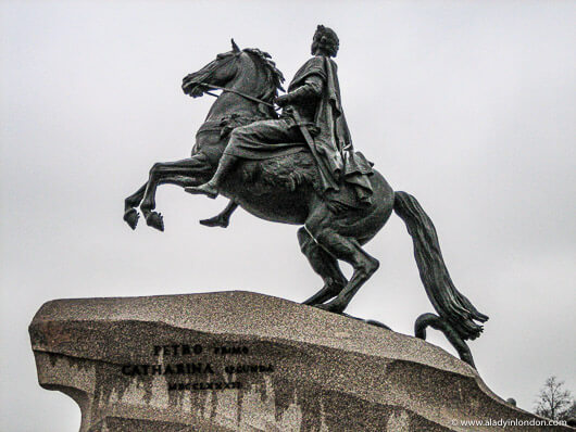 Statue of Peter the Great in St Petersburg, Russia