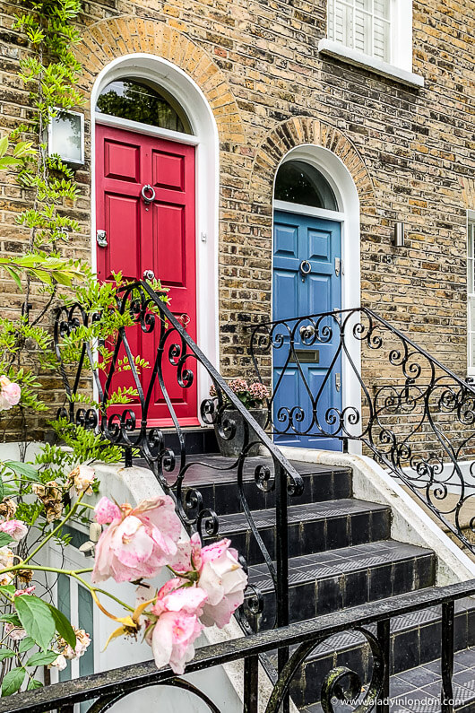 Colorful Doors in Hampstead, London