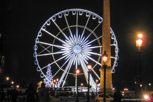 Ferris Wheel in Paris at Night
