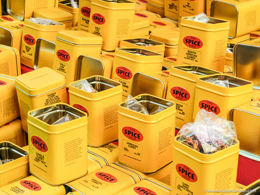 Spices in Yellow Tins