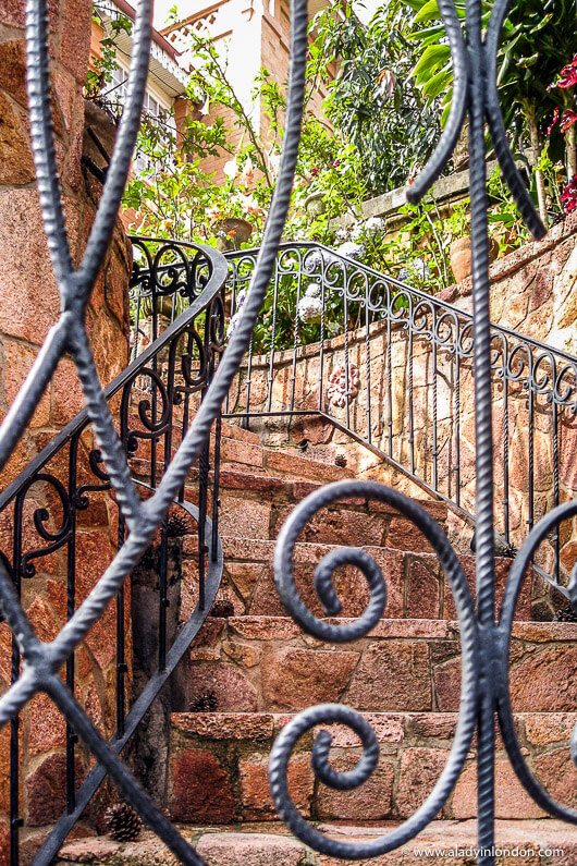 Staircase at Le Pavillon de l'Emyrne Hotel in Antananarivo