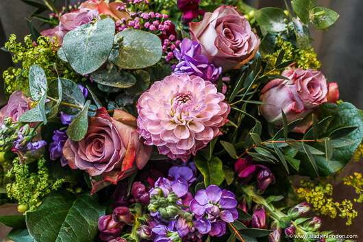 Bouquet at the Covent Garden Academy of Flowers in London