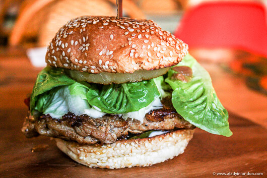 Chicken Burger at Burps & Giggles Restaurant in Ipoh
