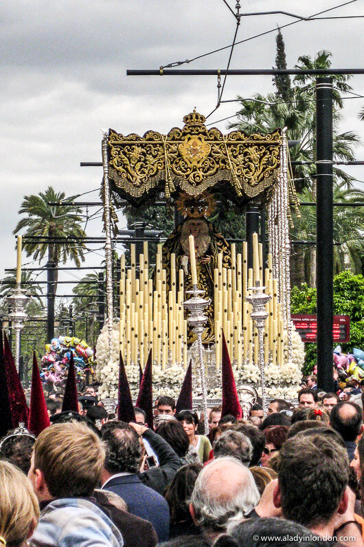 Procession for Semana Santa in Sevilla