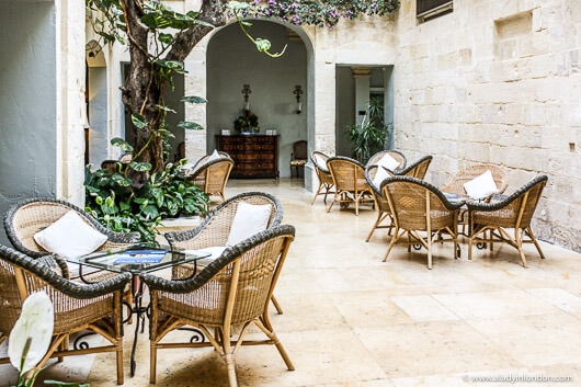 Bar at The Xara Palace Hotel in Mdina, Malta