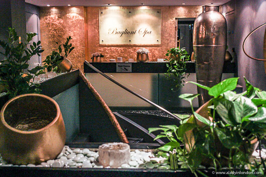 Spa at the Baglioni Hotel in London