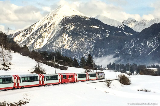 Bernina Express Train in Switzerland