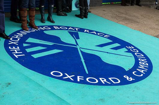 Sign for the Oxford Cambridge Boat Race