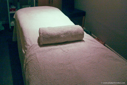 Table for a Massage in Oxford Circus