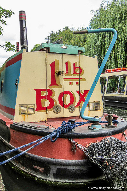 Boat on Regent's Canal in London