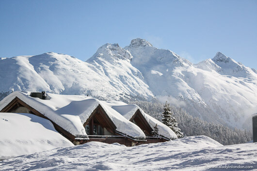 Chalet in Winter in St Moritz, Switzerland