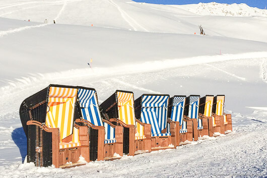 Sun Loungers in St Moritz, Switzerland