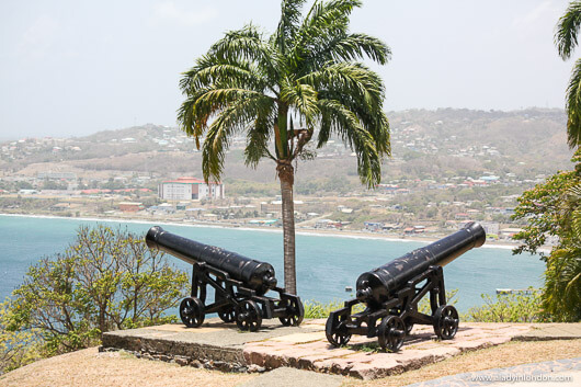 Cannons at Fort King George in Tobago