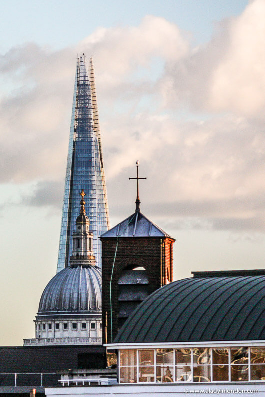 View of The Shard and St Paul's Cathedral in London
