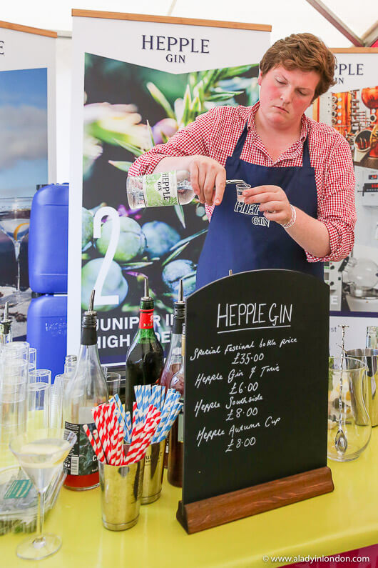 Hepple Gin Stand at the Abergavenny Food Festival
