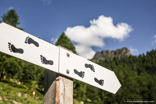Barefoot Hiking Trail in the Swiss Alps