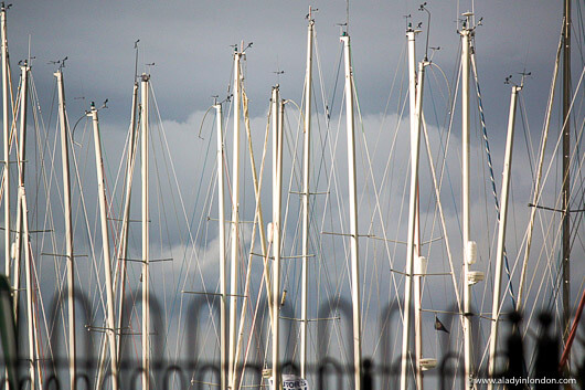 Boat Masts on the Isle of Wight in Summer