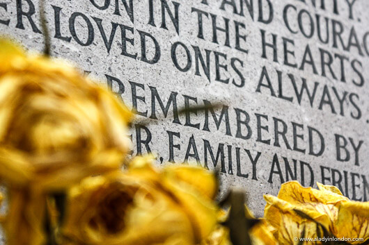 Grave with Yellow Roses in Golders Green Crematorium