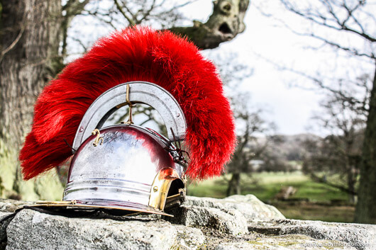 Roman Helmet on Hadrian's Wall, Northumberland, England