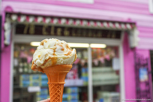 Honeycomb Ice Cream in Salcombe