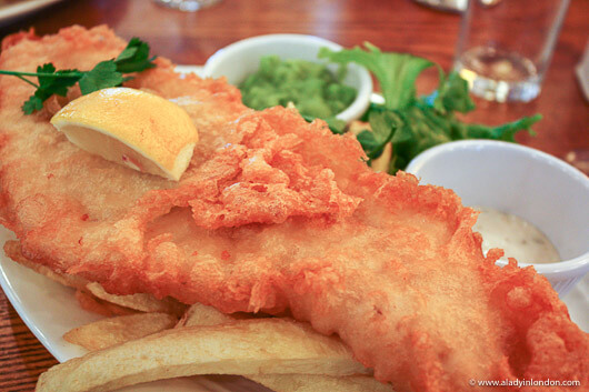 Fish and Chips at a Restaurant on Brighton Pier