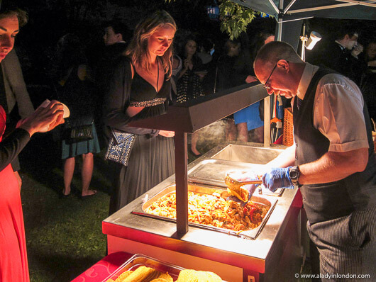 Food at the Emmanuel College June Event in Cambridge