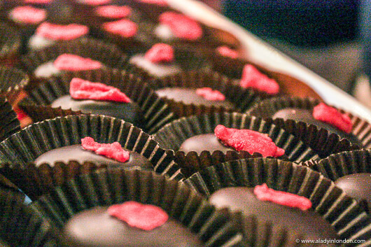 Rose creams at Charbonnel et Walker in London