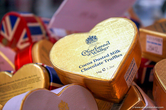 Chocolate boxes at Charbonnel et Walker in London