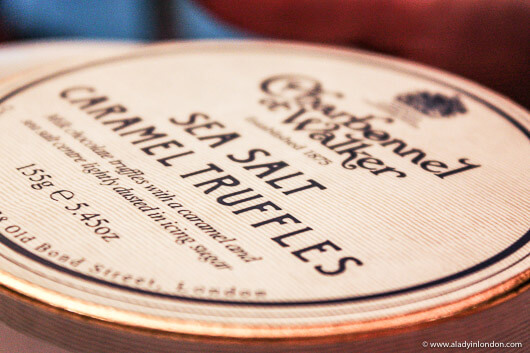 Sea salt caramel truffles at Charbonnel et Walker in London