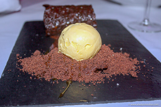 Chocolate Dessert at The Cuckoo Club in Mayfair, London