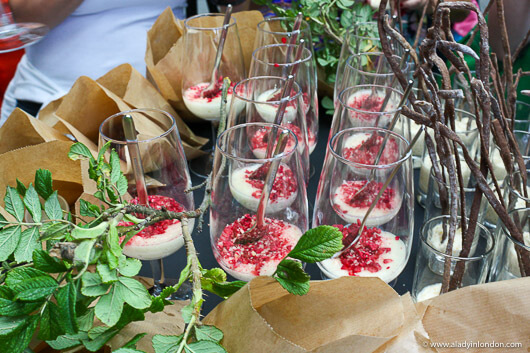 Food from Fiskebar restaurant in Copenhagen, Denmark