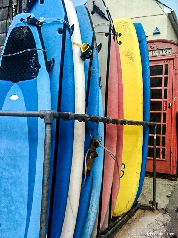 Surfboards in Newquay, England