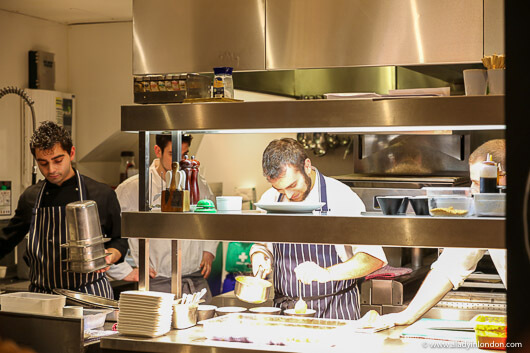 Kitchen at Enoteca Rabezzana Wine Bar in London