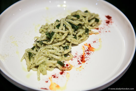 Trofie Pasta at Enoteca Rabezzana in London