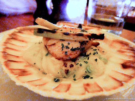 Scallops at Hawksmoor Covent Garden