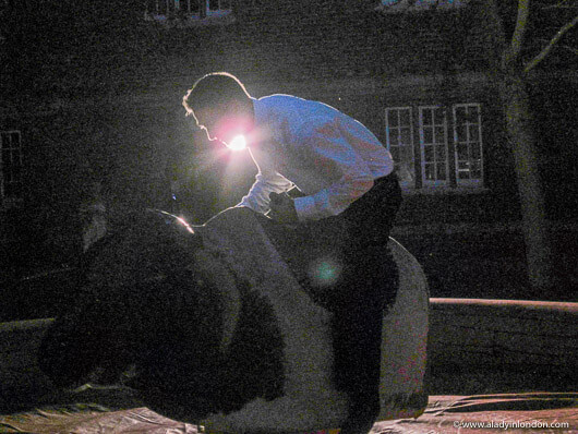 Mechanical Bull at an Emmanuel College June Event in Cambridge
