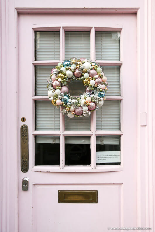 Pink Christmas Wreath in London