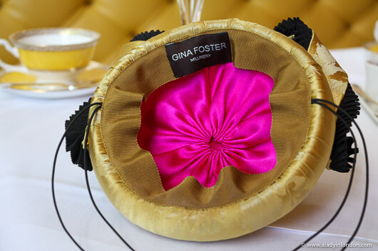 Pink and Gold Hat at The Goring
