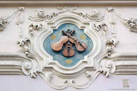 Violins above a Shop in Prague